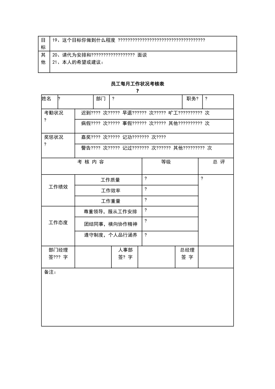 员工绩效考核表_第3页
