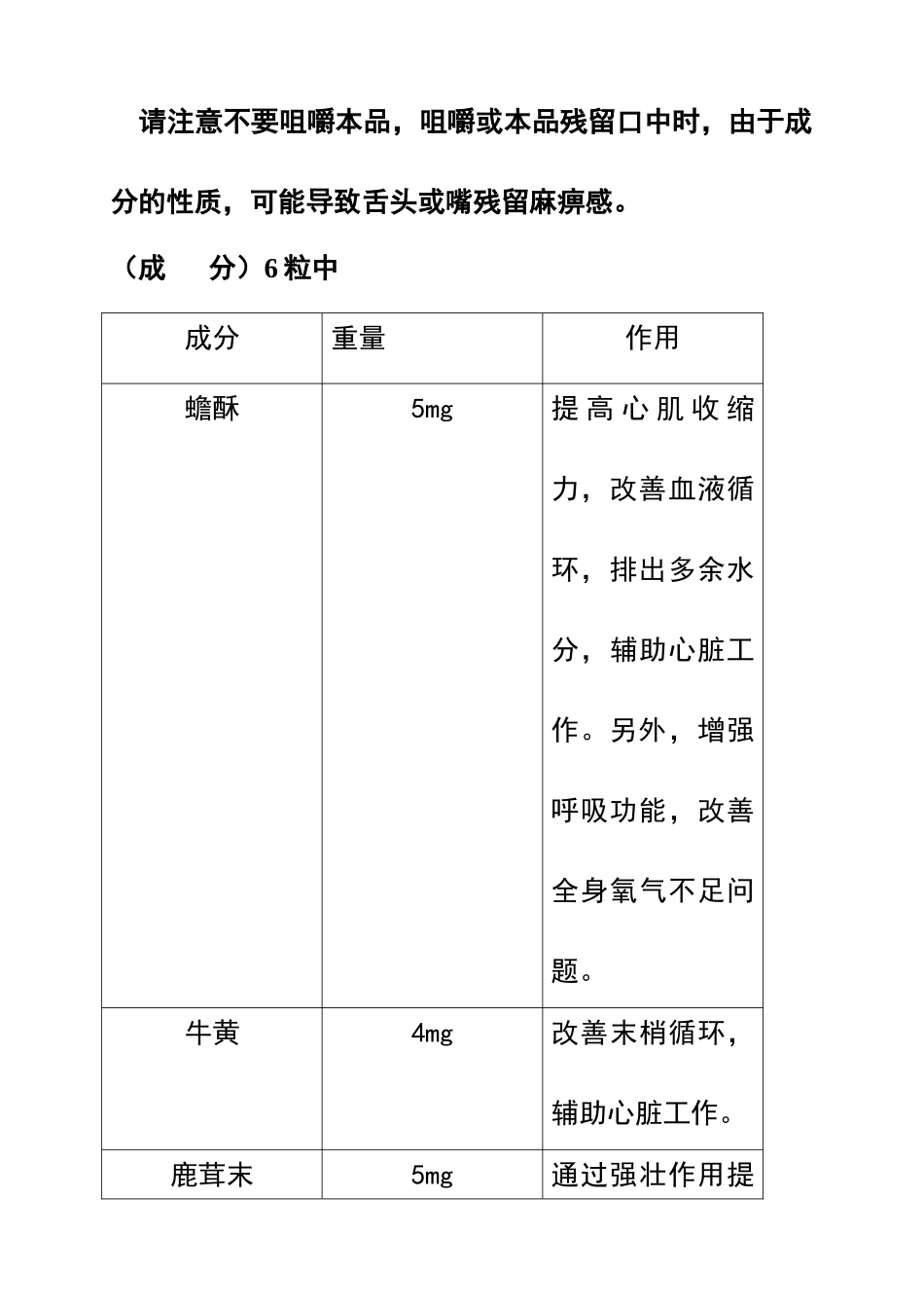 和汉炼成救心丸说明书_第3页