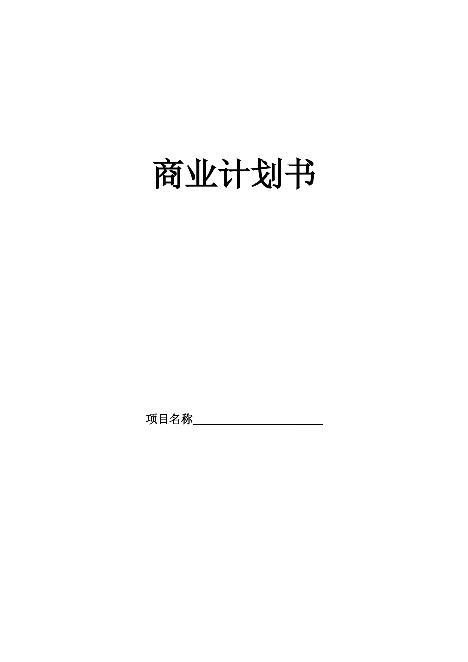 商业计划书-电商开店运营推广_第1页