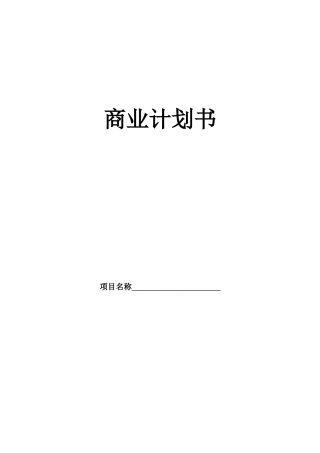 商业计划书-电商开店运营推广