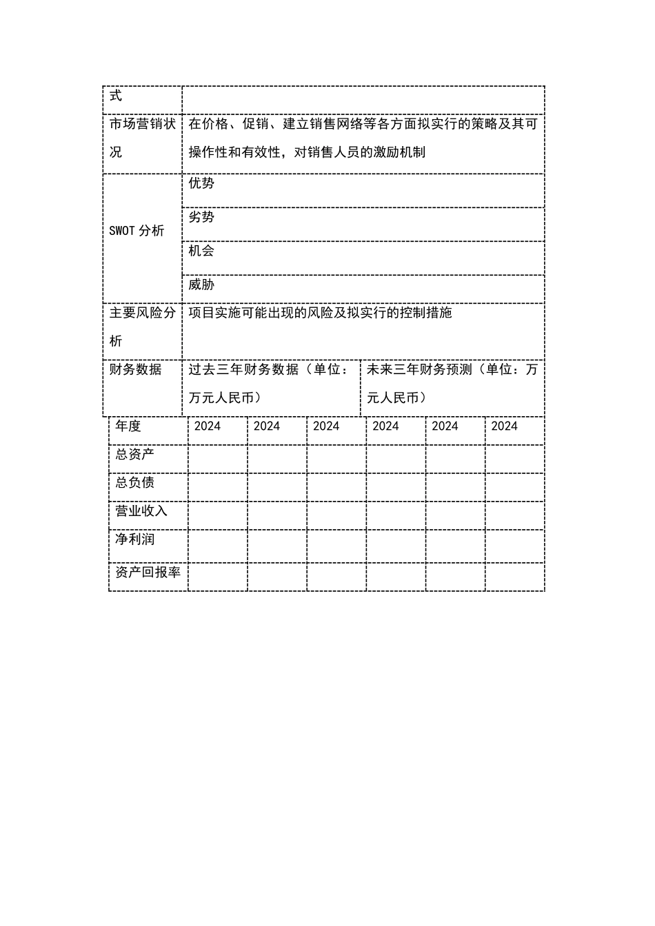 商业计划书WORD格式_第2页