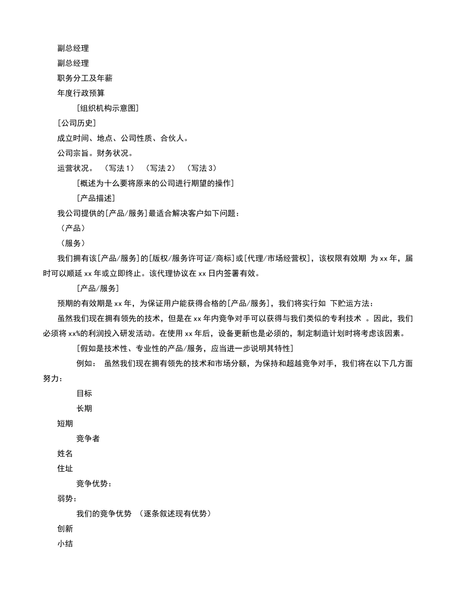 商业计划书模板-_第3页