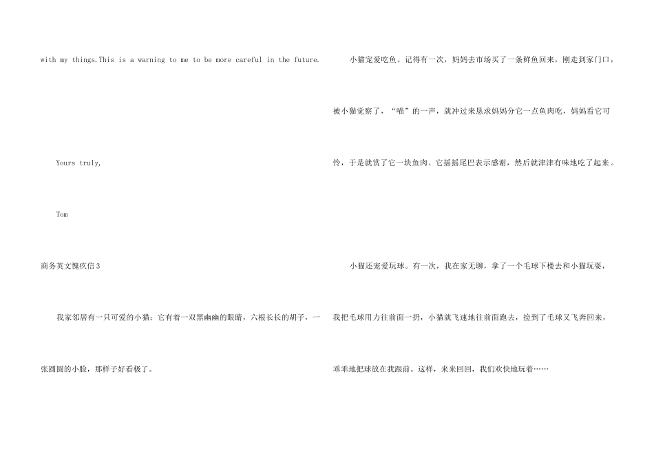 商务英文道歉信_第3页