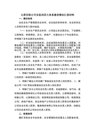 四大体系汇报材料