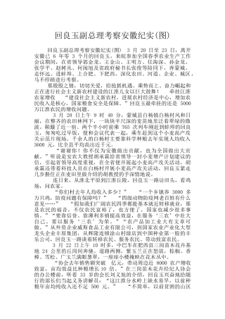 回良玉副总理考察安徽纪实