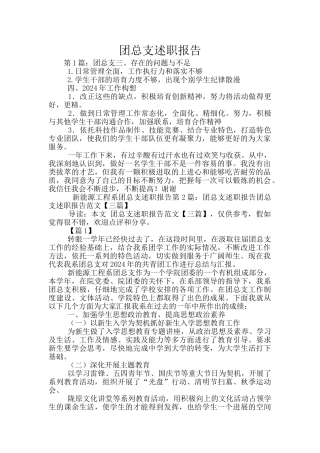 团总支述职报告