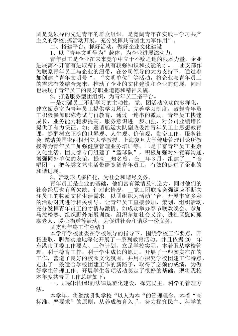 团支部年终工作总结_第3页