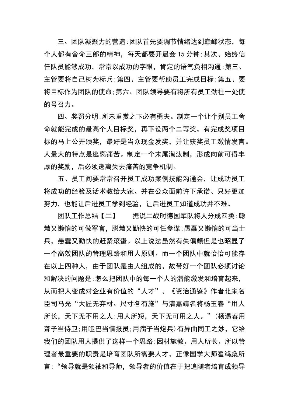 团队工作总结_第2页