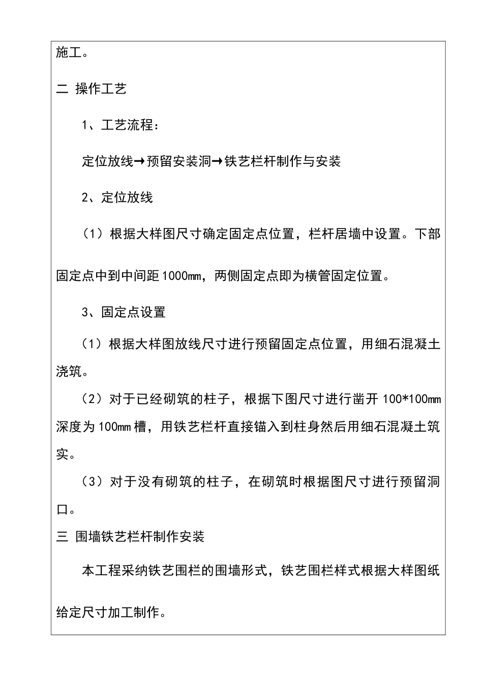 围墙铁艺技术交底_第2页