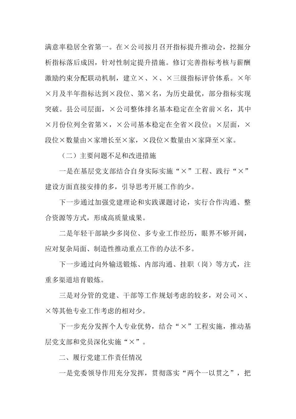 国企党委书记述职述责述廉报告_第2页