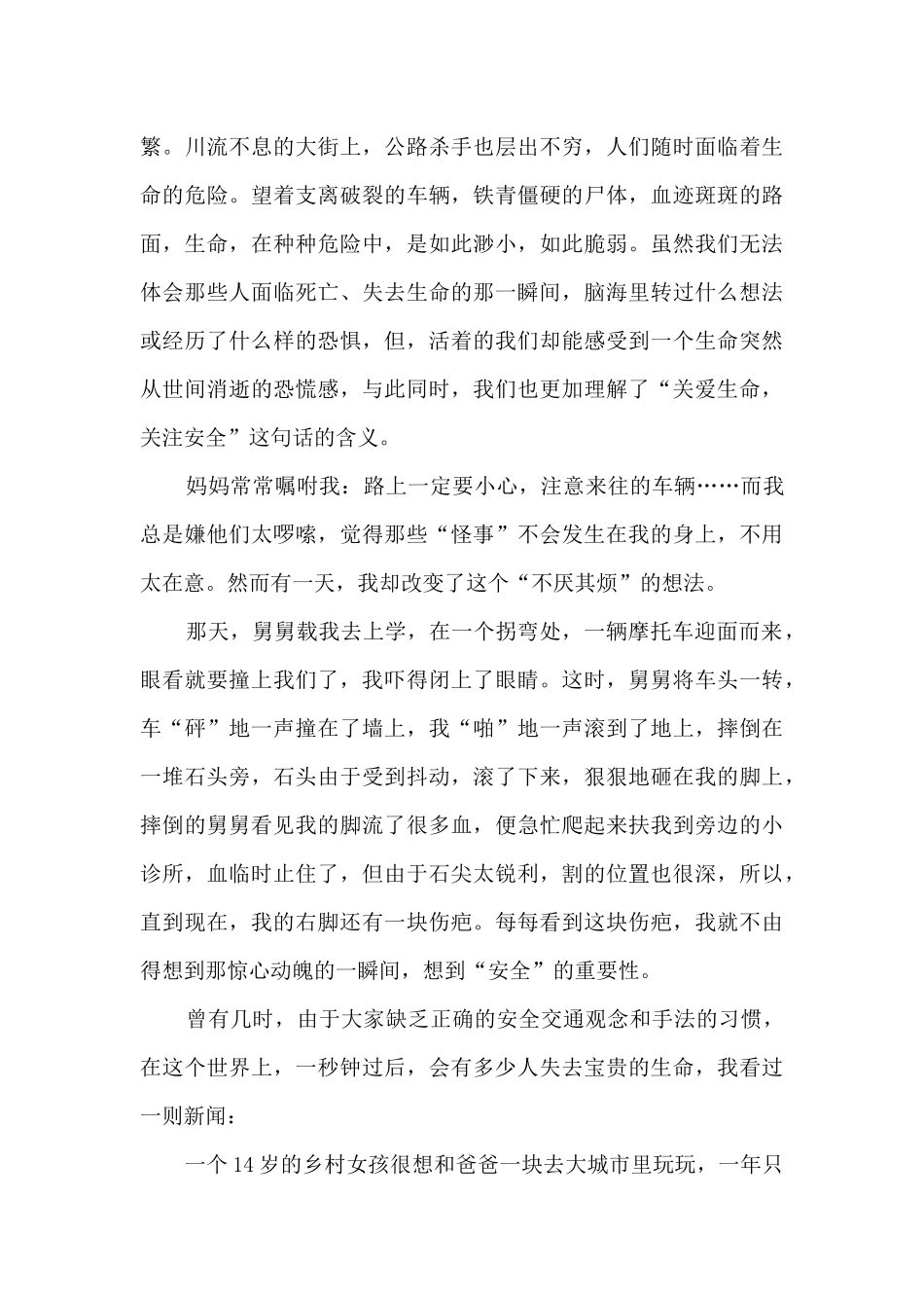 国旗下讲话安全纪律演讲稿5篇范文_第3页