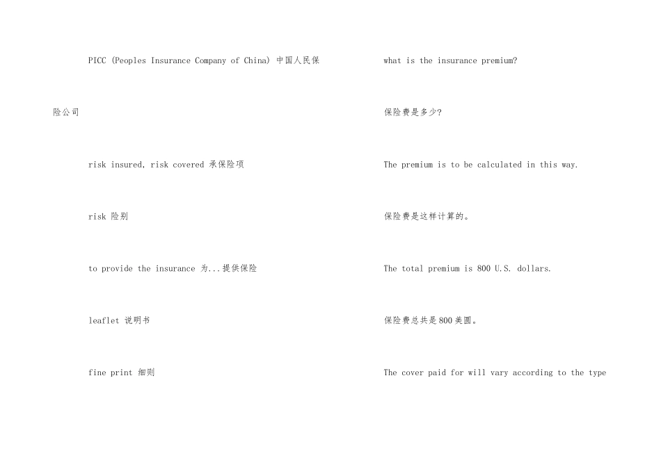 国际商务中保险-Insurance-2常用语_第3页