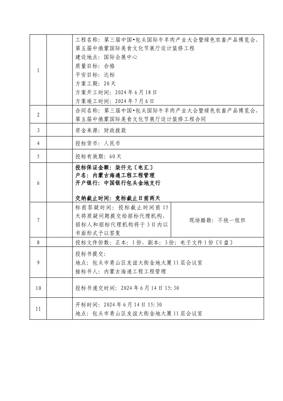 国际美食文化节展厅设计装修工程招标文件_第3页