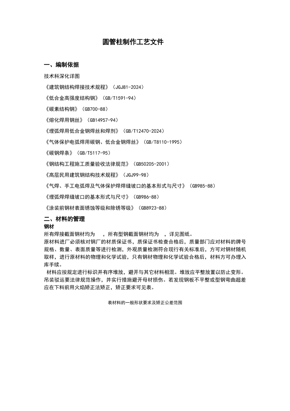 圆管柱制作通用工艺_第1页