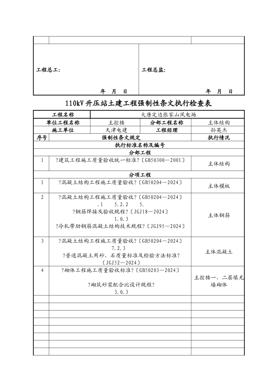 土建工程强制性条文执行检查表_第3页