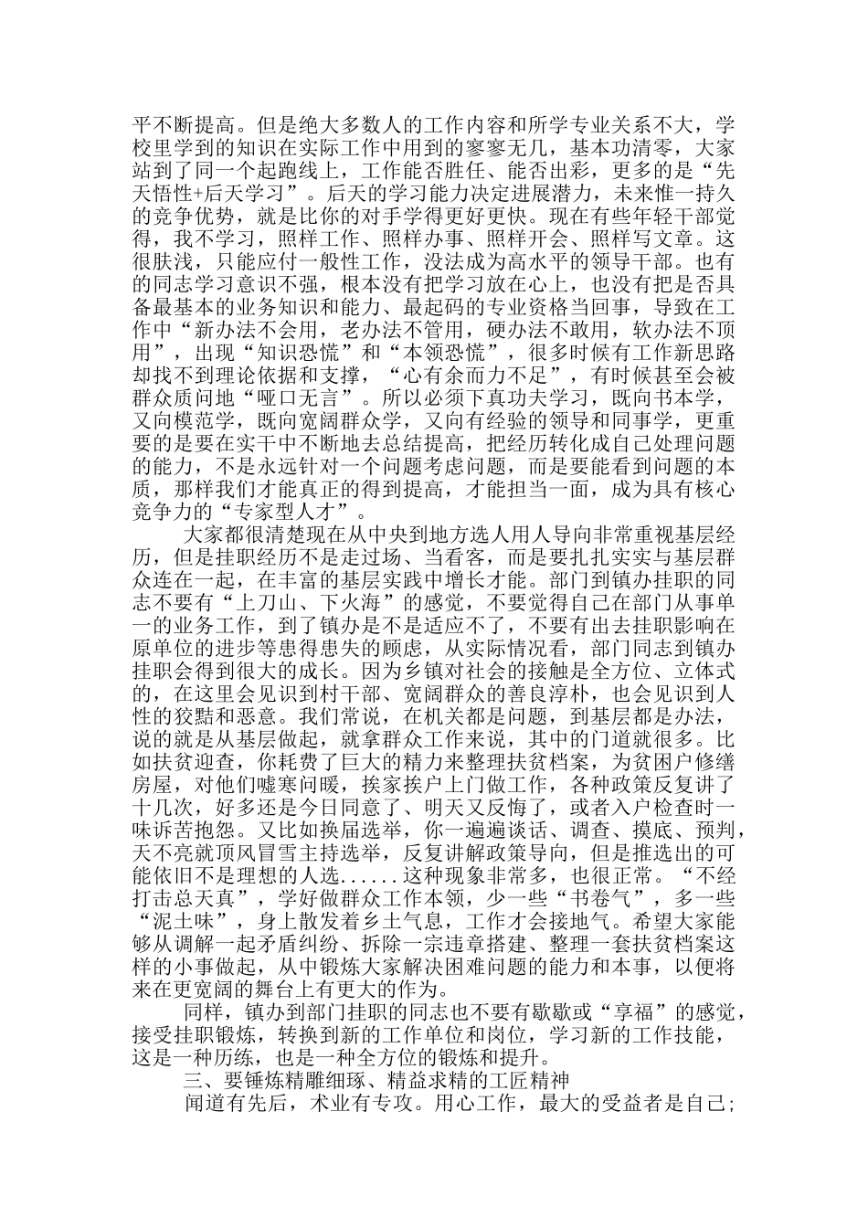 在2024年XX区挂职干部培训班上的讲话_第3页