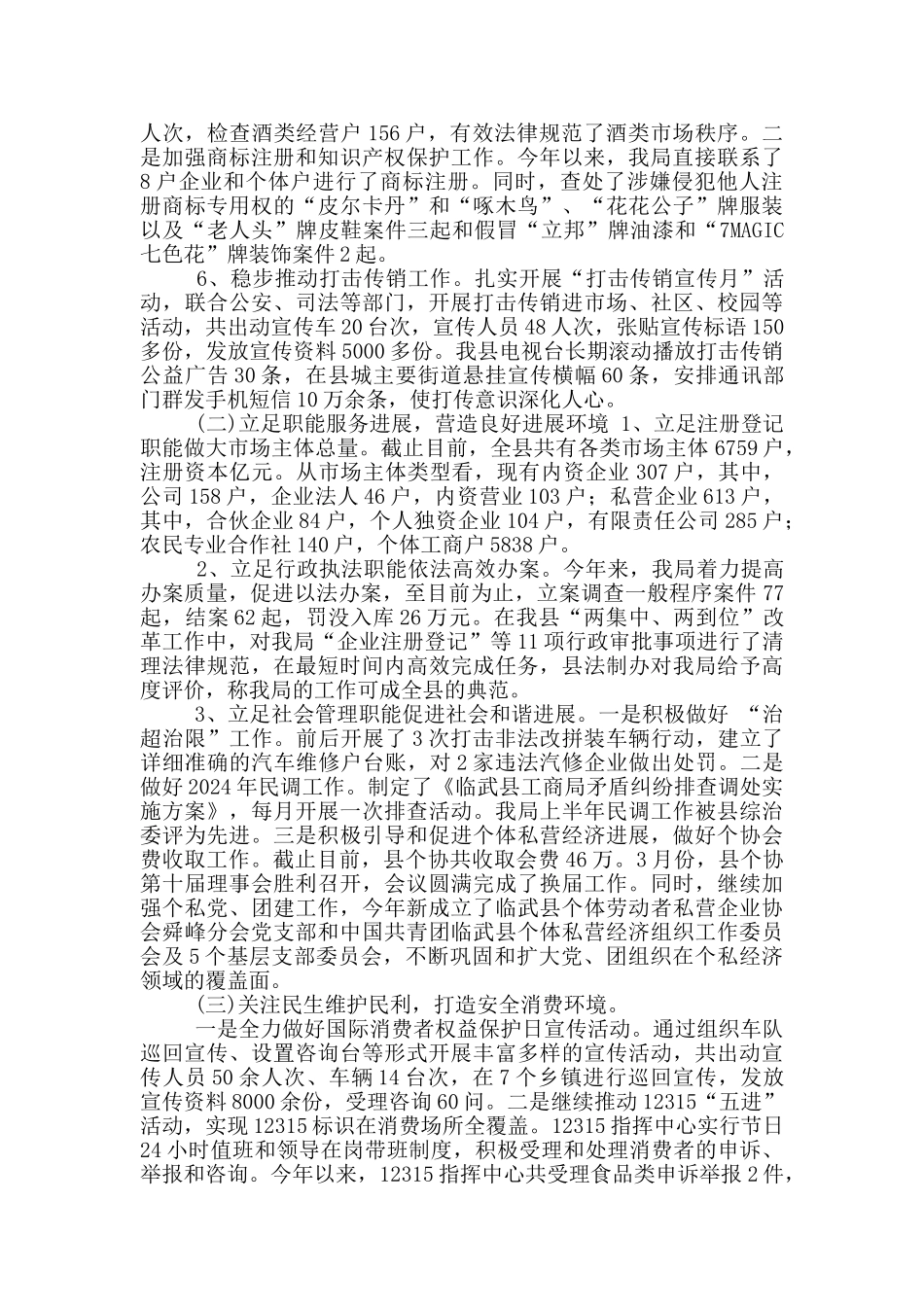 在2024年市工商系统局长座谈会上发言材料_第2页