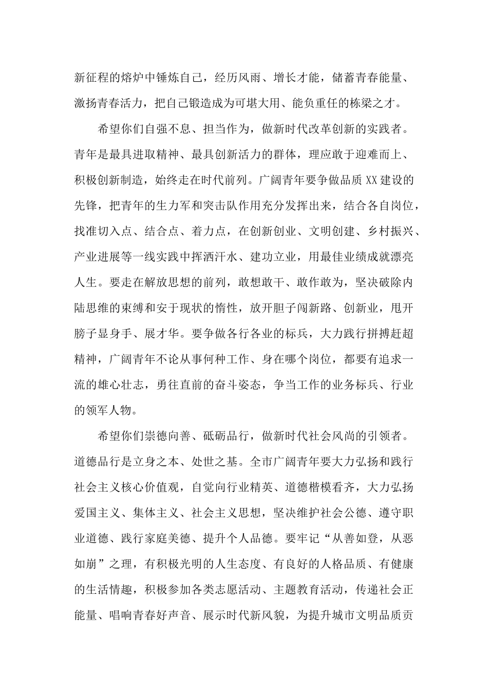 在市青年联合会委员会全体会议上的讲话_第3页