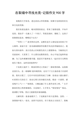 在裂缝中寻找光亮