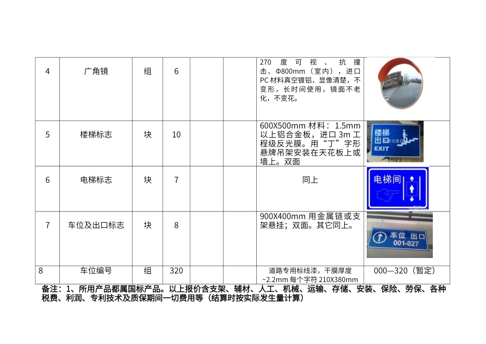 地下室停车库交通设施清单_第2页