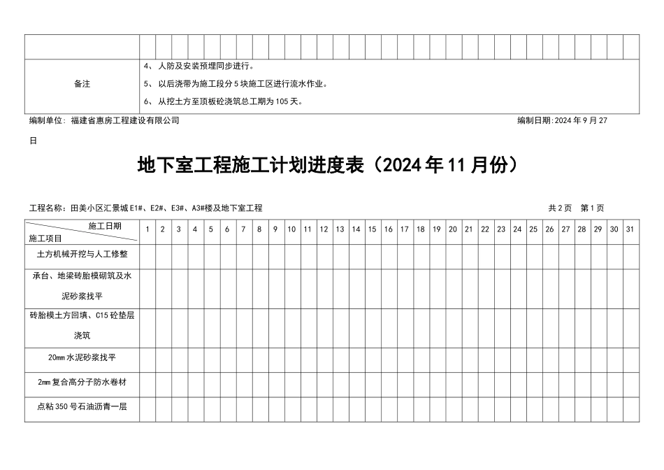 地下室施工计划进度表_第3页