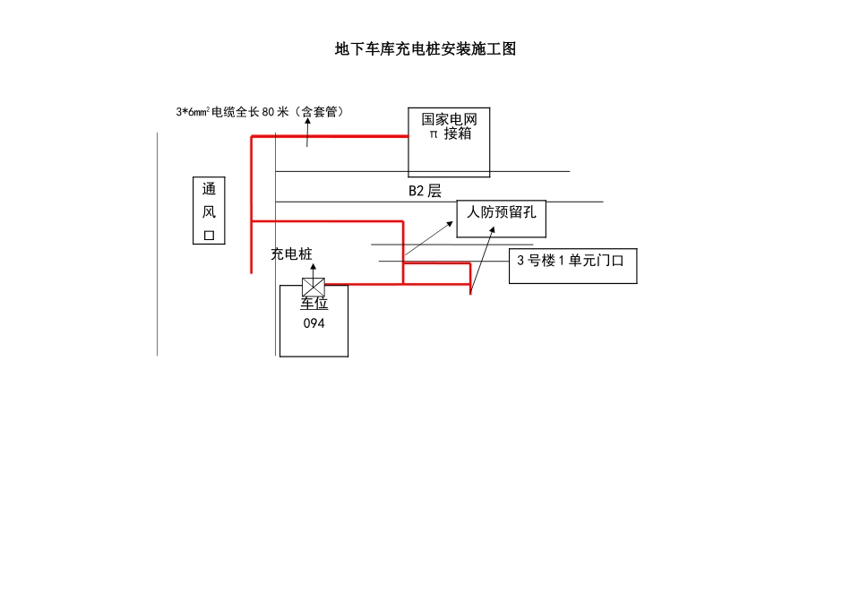 地下车库充电桩安装施工图_第1页