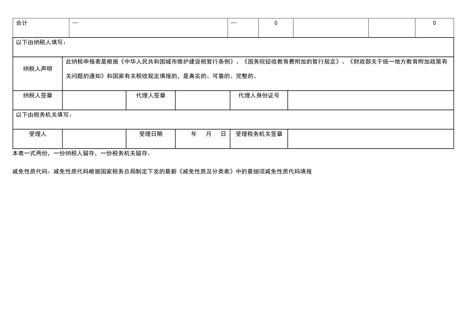 城建税申报表_第2页