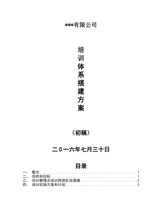 培训体系方案搭建方案