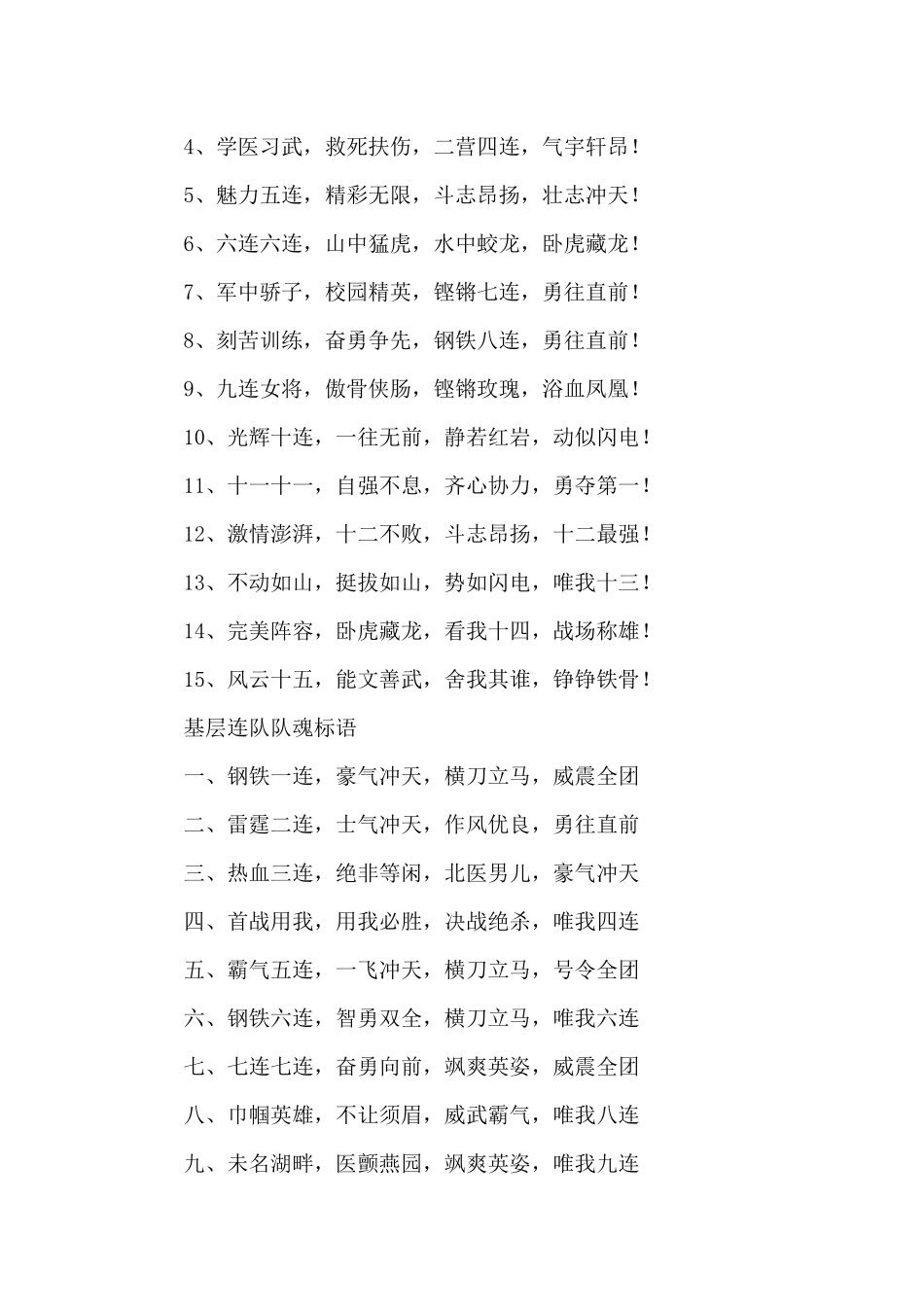 基层连队队魂标语_第2页