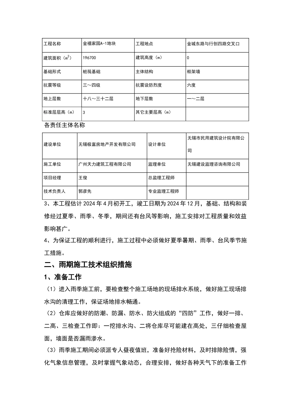 夏季、雨季、台风季施工技术措施方案_第2页