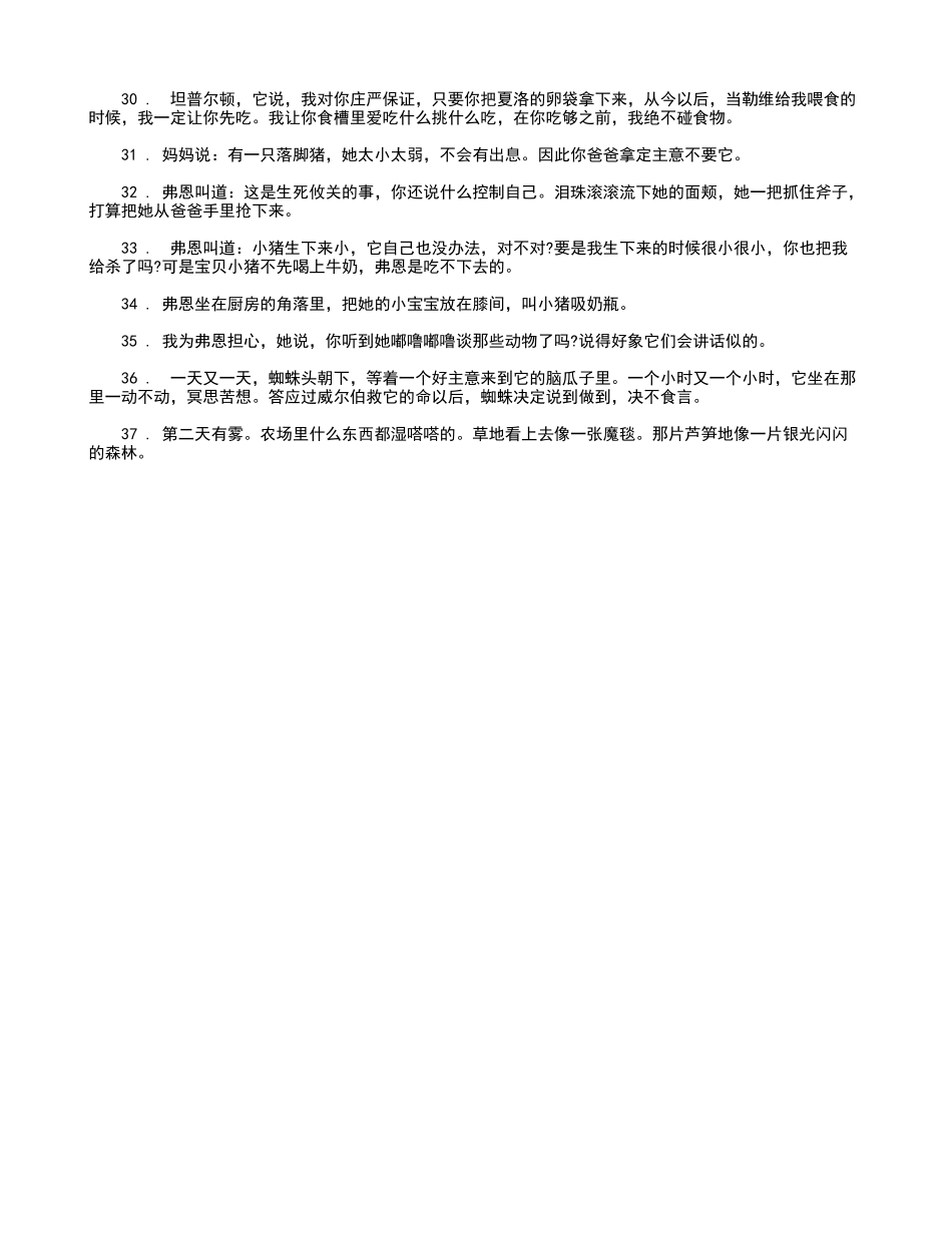 夏洛的网好词好句_第3页