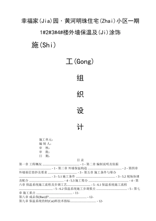 外墙岩棉板施工方案培训资料