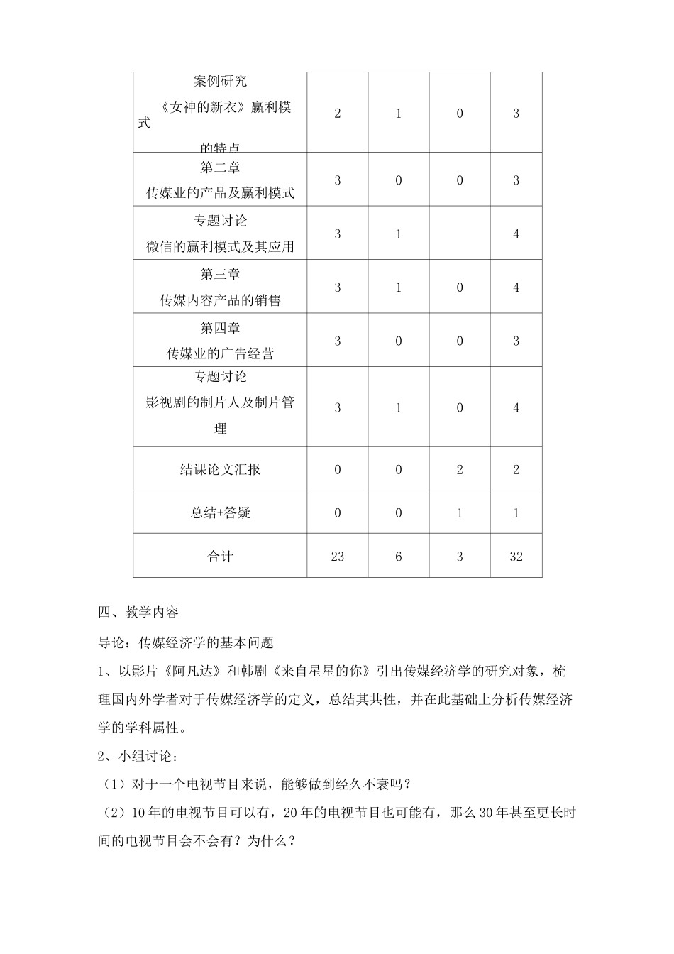 传媒经济学-教学大纲_第2页