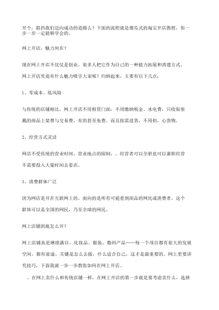 开网店的流程