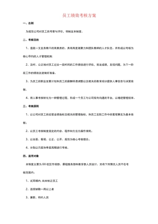 教育培训机构校区员工绩效考核方案