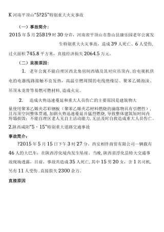 生产安全事故案例汇总 