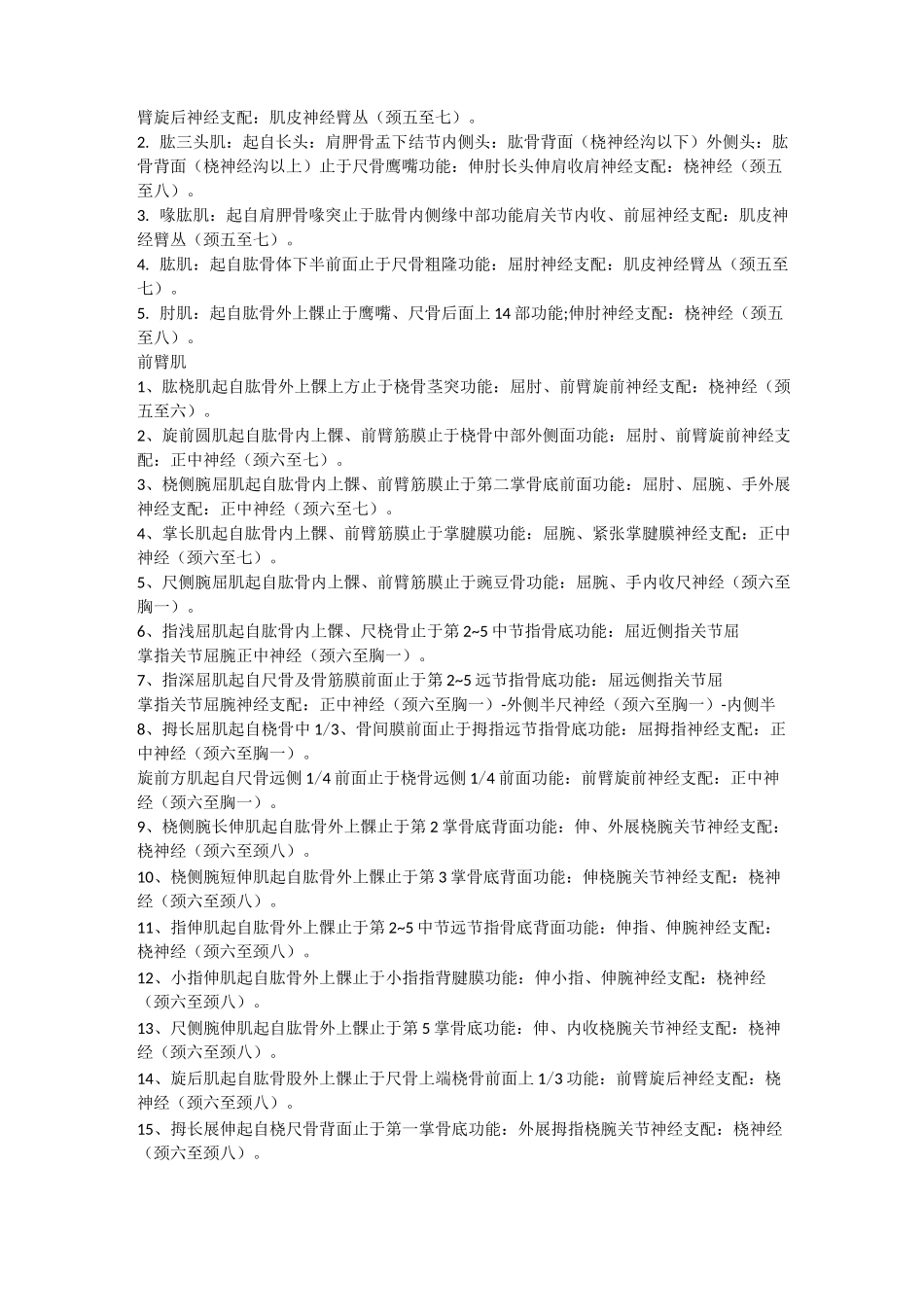 肌肉起止点神经支配功能及拮抗肌_第3页