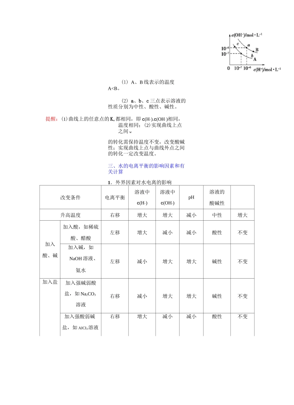 水的电离-高考化学专题_第3页