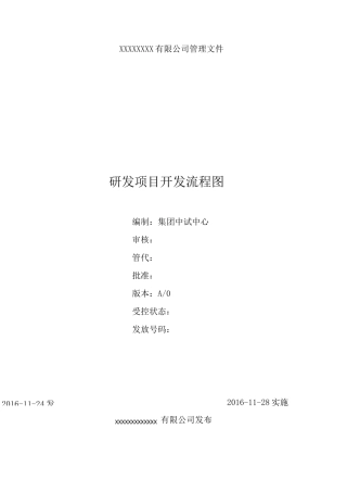研发项目开发流程 