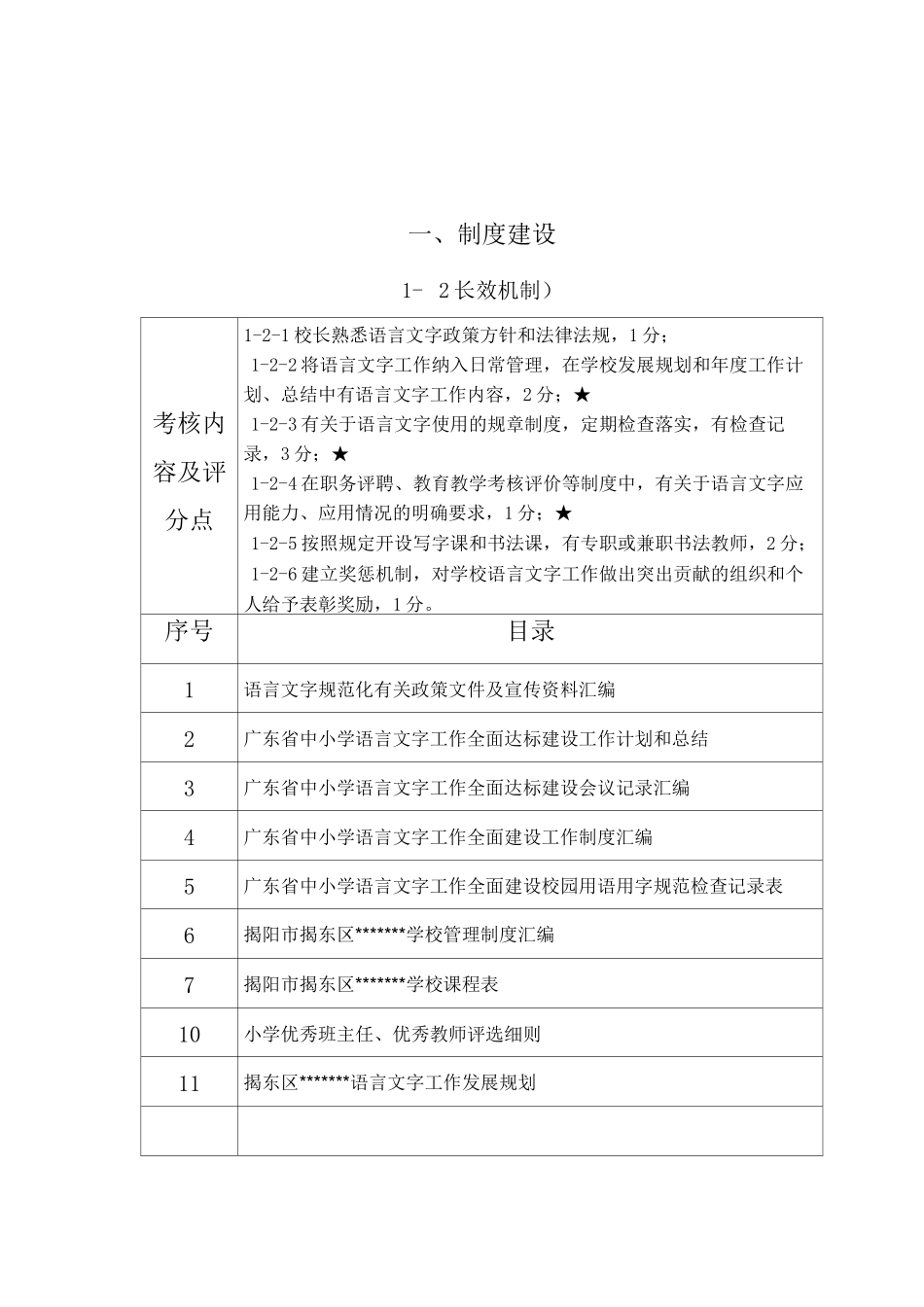广东省中小学语言文字工作全面达标建设档案材料目录_第2页