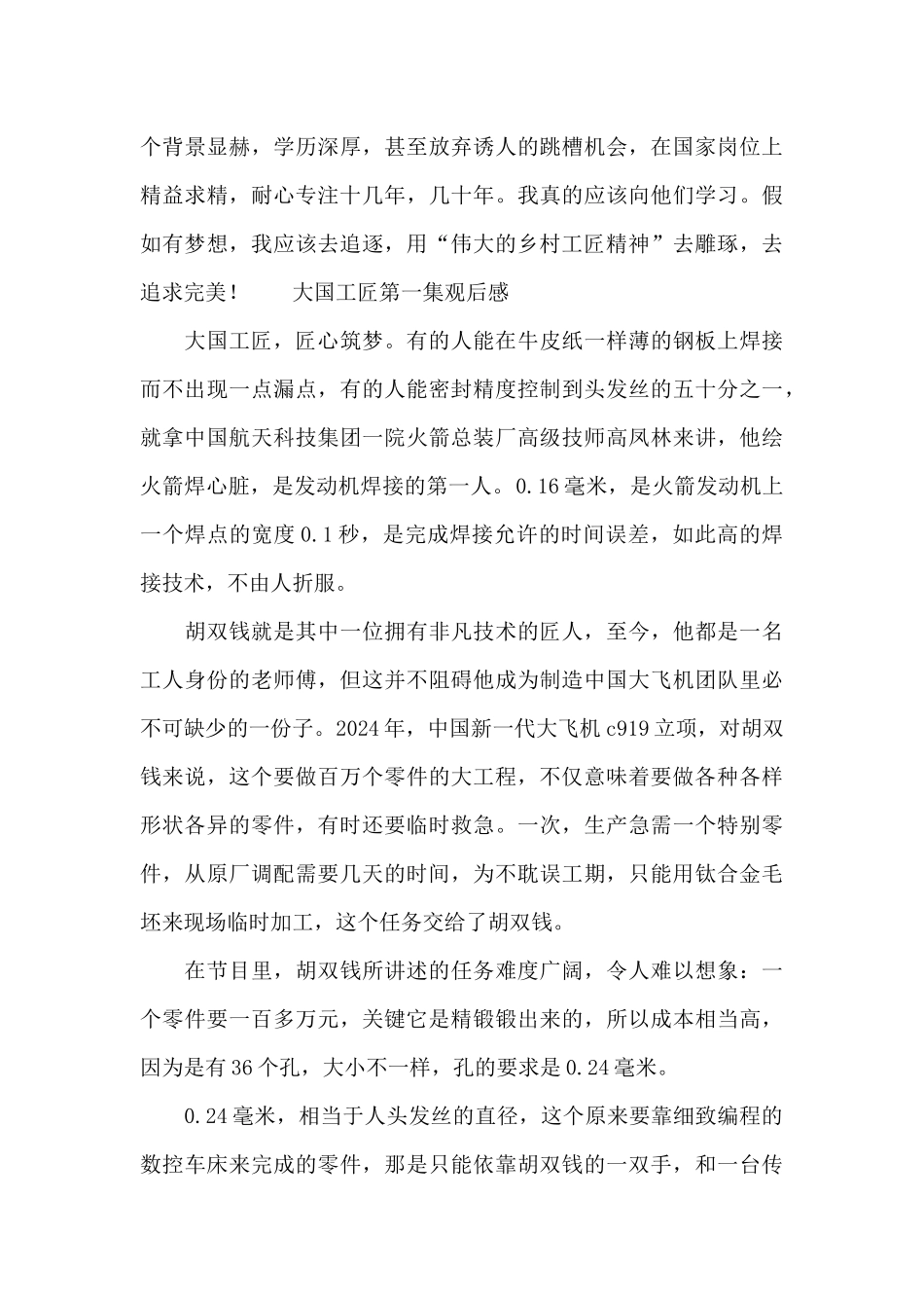 大国工匠第一集观后感三篇_第2页