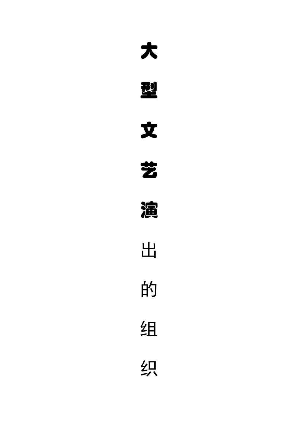 大型演出活动组织执行方案_第1页