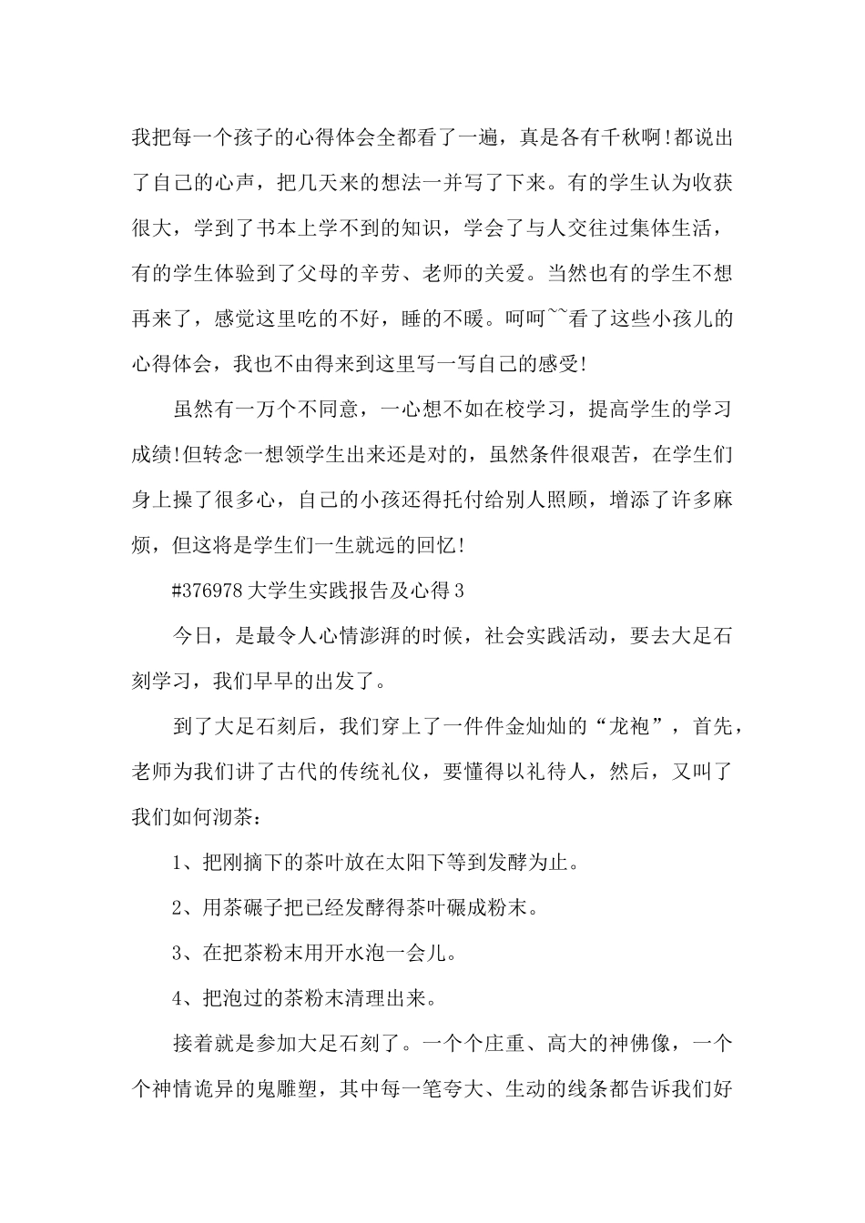 大学生实践报告及心得5篇_第3页