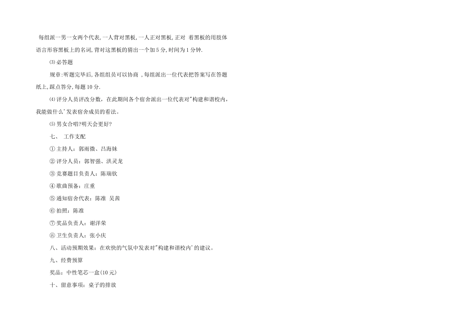 大学生校园创意活动方案四篇_第2页