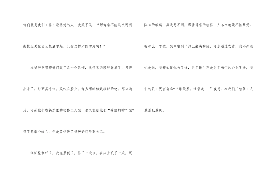 大学生电厂实习心得体会_第2页
