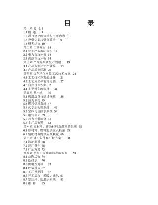环保能源有限公司焦炉煤气综合利用项目可行性研究报告