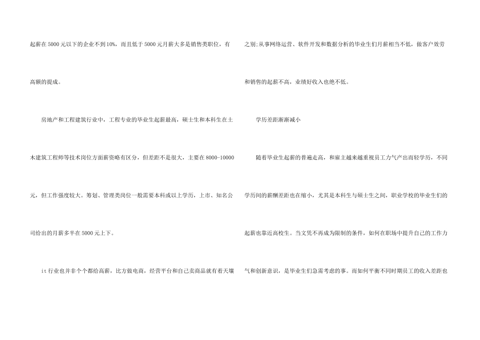 大学生起薪的调查报告_第3页