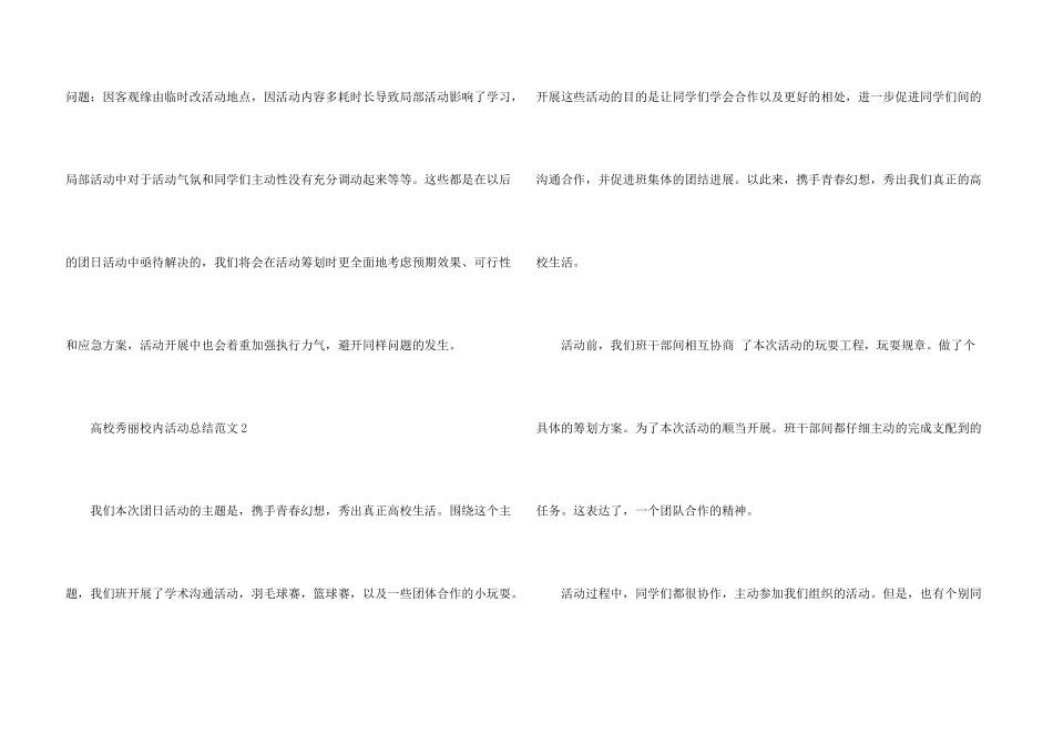 大学美丽校园活动总结模板五篇_第3页