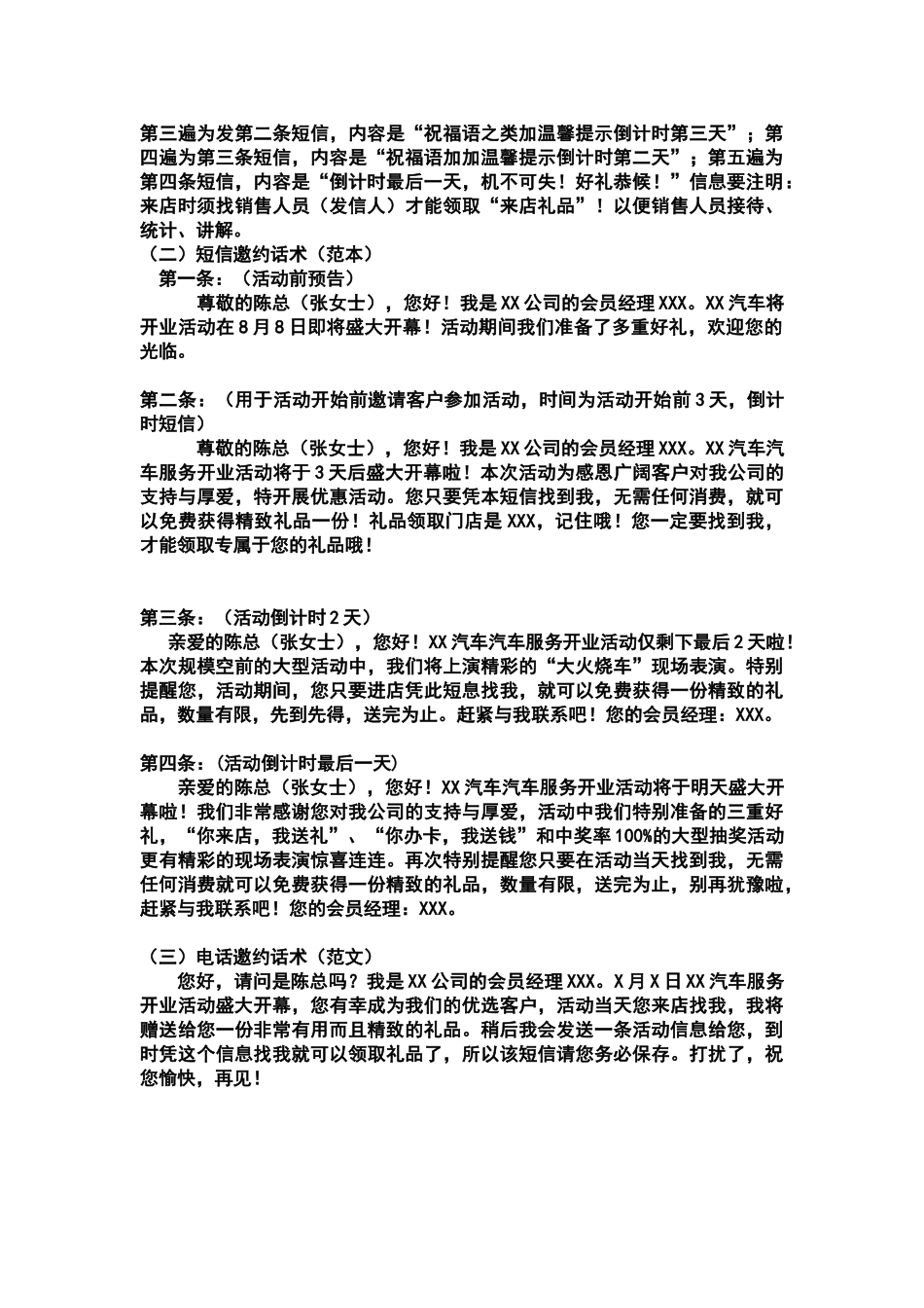 大师美容汽车用品活动方案_第3页