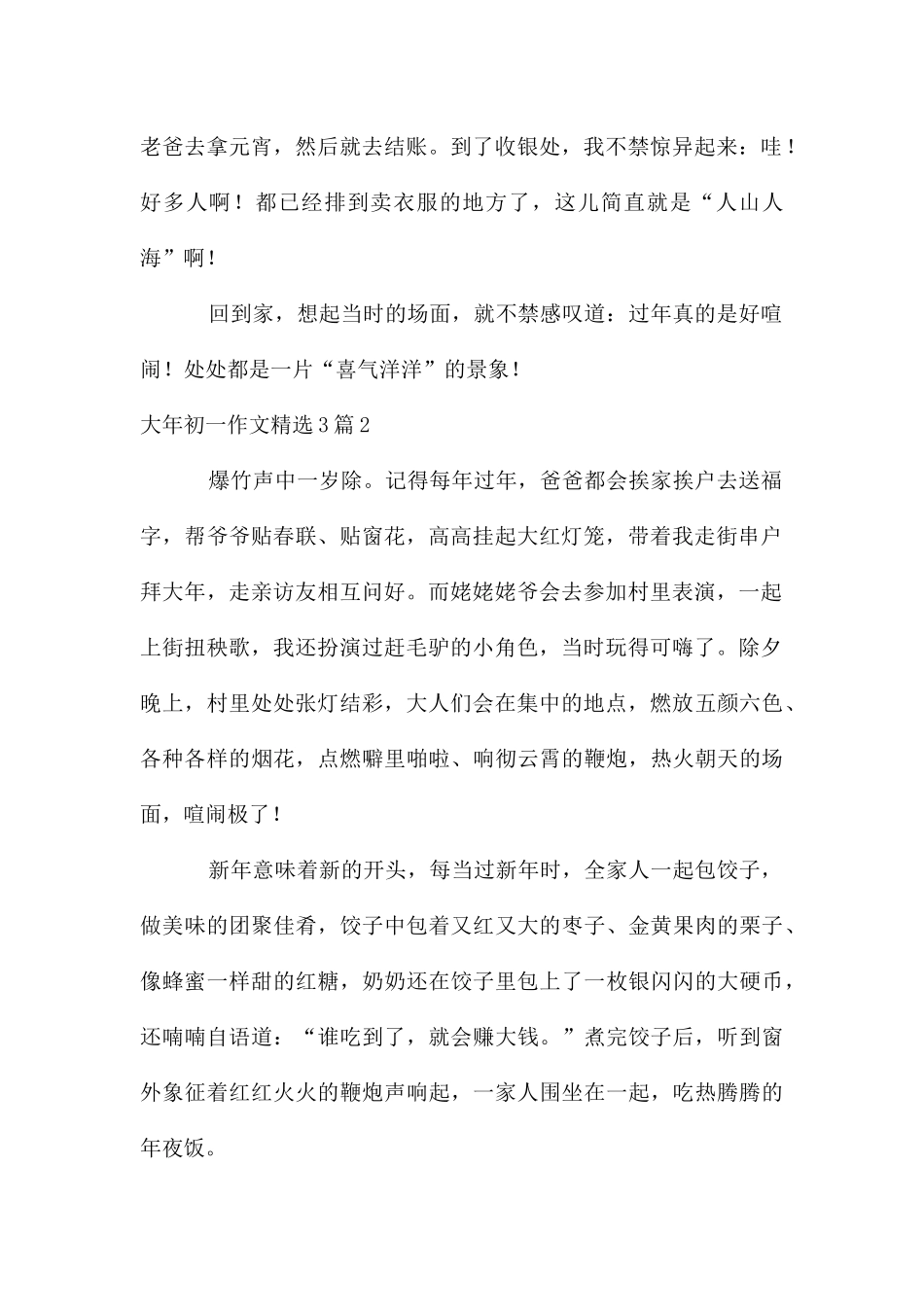 大年初一作文3篇_第2页